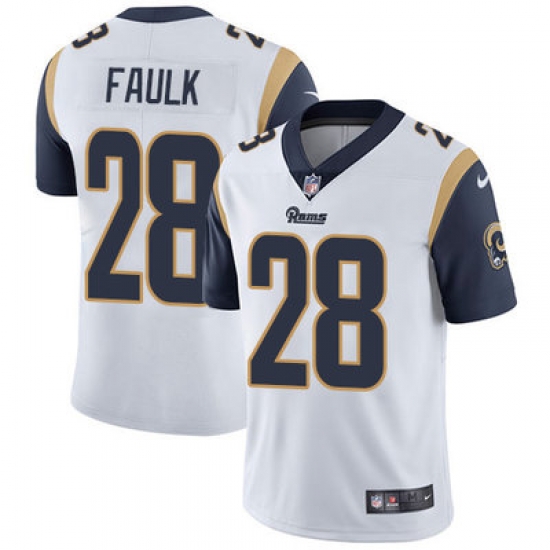 Nike Rams #28 Marshall Faulk White Mens Stitched NFL Vapor Untouchable Limited Jersey Nike Rams #28 Marshall Faulk White Mens Stitched NFL Vapor Untouchable Limited Jersey