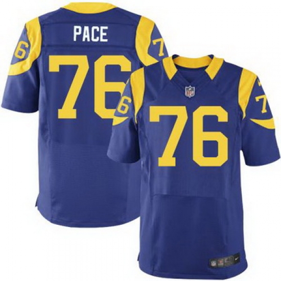 Nike Rams #76 Orlando Pace Royal Blue Alternate Mens Stitched NFL Elite Jersey Nike Rams #76 Orlando Pace Royal Blue Alternate Mens Stitched NFL Elite Jersey