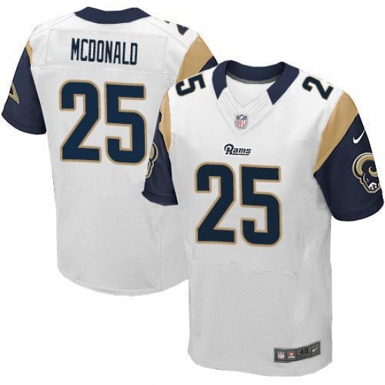 Nike St Louis Rams #25 T J McDonald White Mens Stitched NFL Elite Jersey Nike St Louis Rams #25 T J McDonald White Mens Stitched NFL Elite Jersey