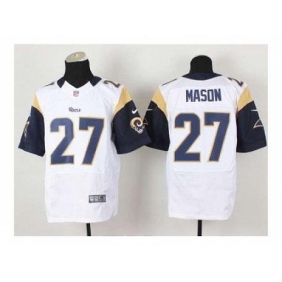 Nike St. Louis Rams 27 Tre Mason white Elite NFL Jersey Nike St. Louis Rams 27 Tre Mason white Elite NFL Jersey