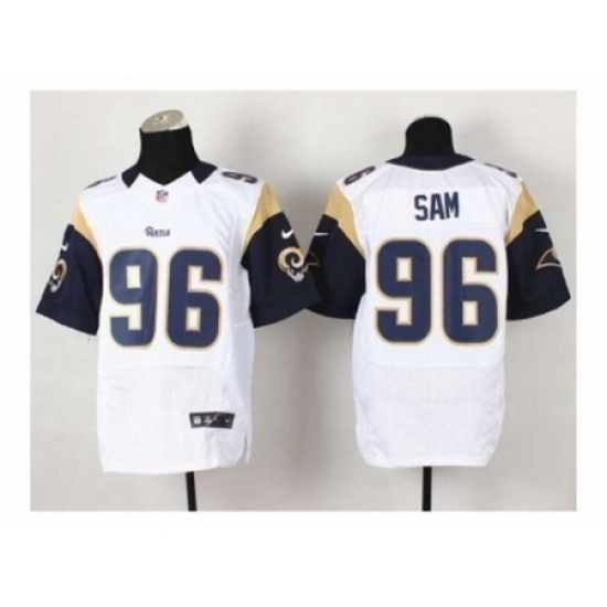 Nike St. Louis Rams 96 Michael Sam white Elite NFL Jersey Nike St. Louis Rams 96 Michael Sam white Elite NFL Jersey