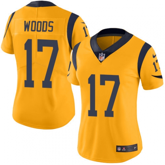 Nike Rams #17 Robert Woods Gold Womens Stitched NFL Limited Rush Jersey Nike Rams #17 Robert Woods Gold Womens Stitched NFL Limited Rush Jersey