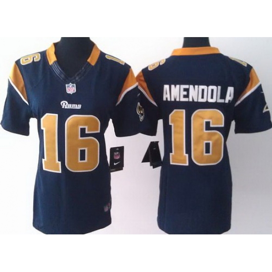 Women Nike St. Louis Rams 16 Danny Amendola Blue LIMITED Jerseys Women Nike St. Louis Rams 16 Danny Amendola Blue LIMITED Jerseys