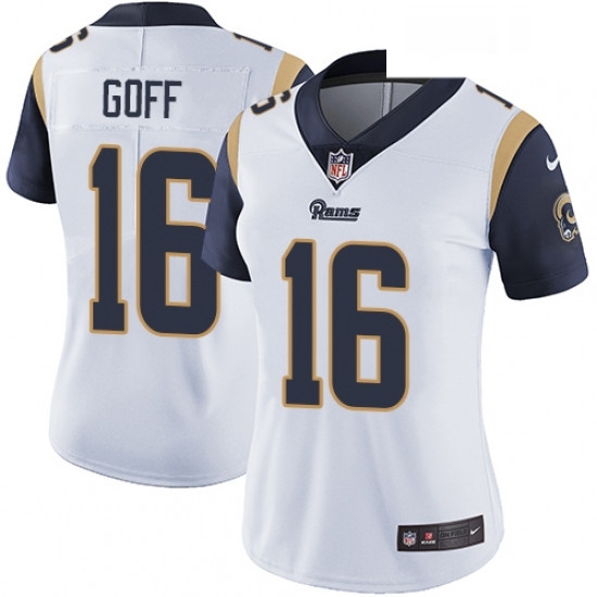 Womens Nike Los Angeles Rams 16 Jared Goff Elite White NFL Jersey Womens Nike Los Angeles Rams 16 Jared Goff Elite White NFL Jersey