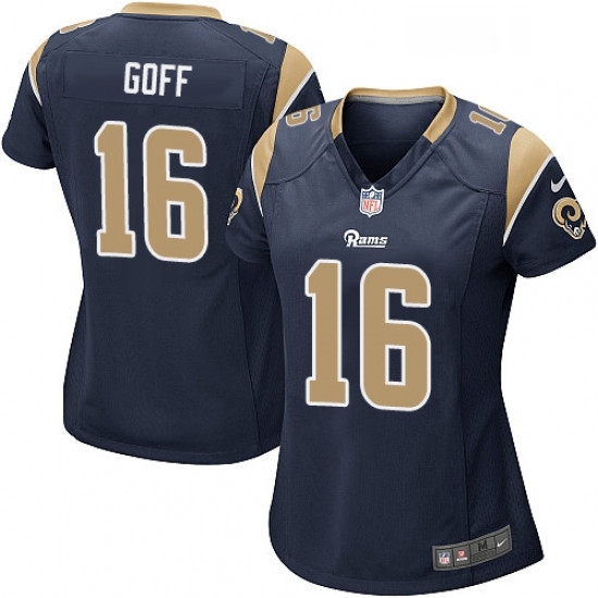 Womens Nike Los Angeles Rams 16 Jared Goff Game Navy Blue Team Color NFL Jersey Womens Nike Los Angeles Rams 16 Jared Goff Game Navy Blue Team Color NFL Jersey