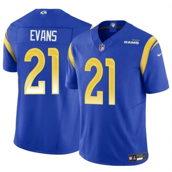Youth Los Angeles Rams 21 Zach Evans Blue 2024 F U S E Vapor Untouchable Stitched Football Jersey Youth Los Angeles Rams 21 Zach Evans Blue 2024 F U S E Vapor Untouchable Stitched Football Jersey