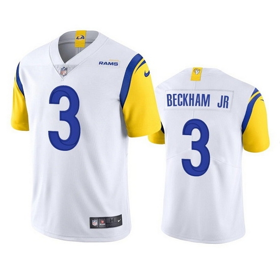 Youth Los Angeles Rams 3 Odell Beckham Jr White Vapor Untouchable Limited Stitched Jersey Youth Los Angeles Rams 3 Odell Beckham Jr White Vapor Untouchable Limited Stitched Jersey