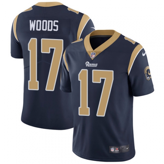 Youth Nike Rams #17 Robert Woods Navy Blue Team Color Stitched NFL Vapor Untouchable Limited Jersey Youth Nike Rams #17 Robert Woods Navy Blue Team Color Stitched NFL Vapor Untouchable Limited Jersey
