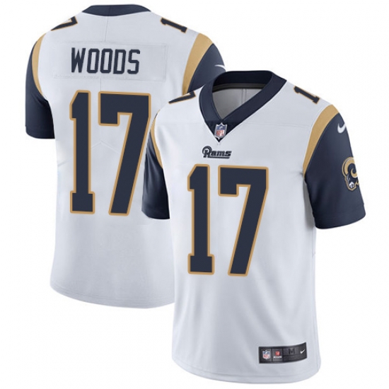 Youth Nike Rams #17 Robert Woods White Stitched NFL Vapor Untouchable Limited Jersey Youth Nike Rams #17 Robert Woods White Stitched NFL Vapor Untouchable Limited Jersey