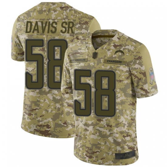 Chargers 58 Thomas Davis Sr Camo Mens Stitched Football Limited 2018 Salute To Service Jersey Chargers 58 Thomas Davis Sr Camo Mens Stitched Football Limited 2018 Salute To Service Jersey