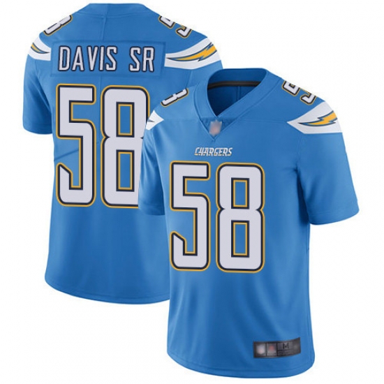 Chargers 58 Thomas Davis Sr Electric Blue Alternate Mens Stitched Football Vapor Untouchable Limit Chargers 58 Thomas Davis Sr Electric Blue Alternate Mens Stitched Football Vapor Untouchable Limit