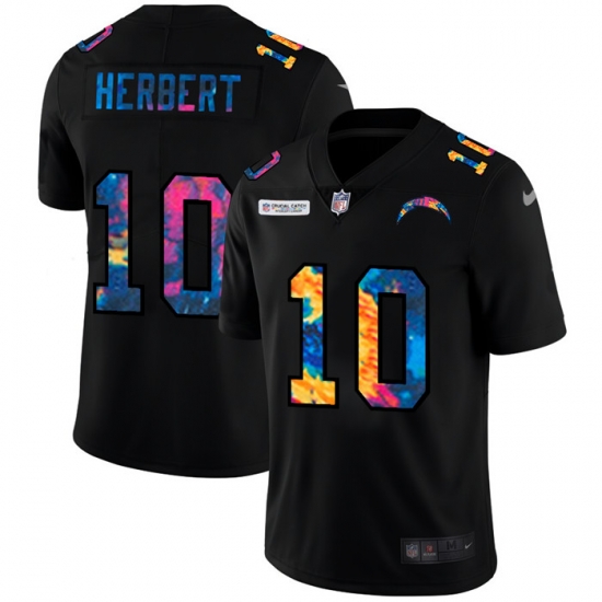 Los Angeles Chargers 10 Justin Herbert Men Nike Multi Color Black 2020 NFL Crucial Catch Vapor Untouchable Limited Jersey Los Angeles Chargers 10 Justin Herbert Men Nike Multi Color Black 2020 NFL Crucial Catch Vapor Untouchable Limited Jersey