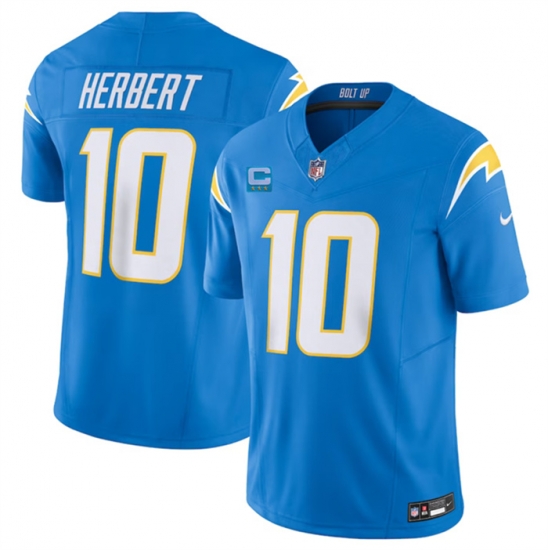 Men Los Angeles Chargers 10 Justin Herbert Light Blue 2023 F U S E With 3 Star C Patch Vapor Untouchable Limited Stitched Jersey Men Los Angeles Chargers 10 Justin Herbert Light Blue 2023 F U S E With 3 Star C Patch Vapor Untouchable Limited Stitched Jersey