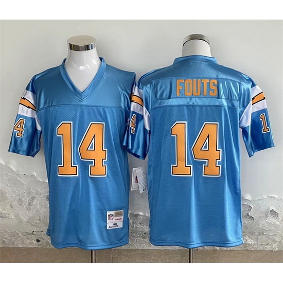 Men Los Angeles Chargers 14 Dan Fouts Blue Throwback Stitched Jersey Men Los Angeles Chargers 14 Dan Fouts Blue Throwback Stitched Jersey