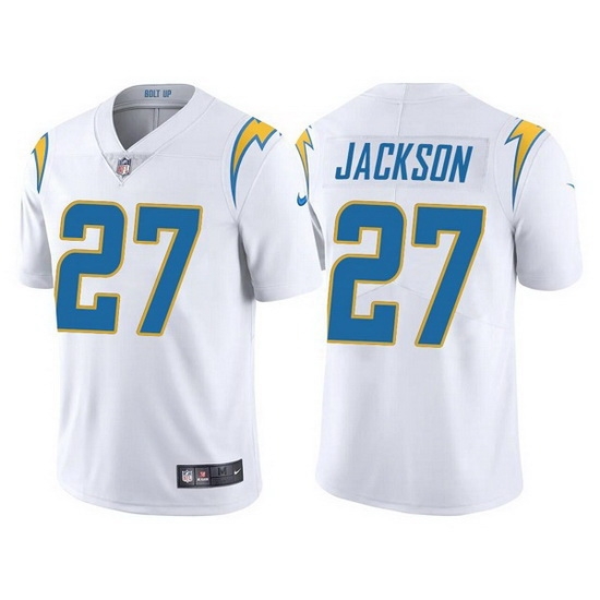 Men Los Angeles Chargers 27 J C Jackson White Vapor Untouchable Limited Stitched jersey Men Los Angeles Chargers 27 J C Jackson White Vapor Untouchable Limited Stitched jersey
