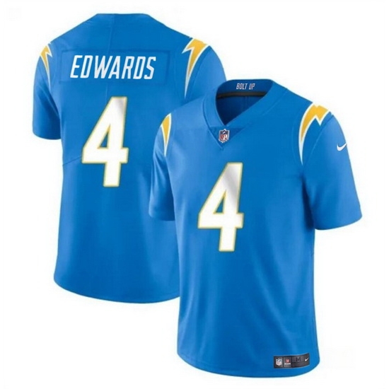 Men Los Angeles Chargers 4 Gus Edwards Light Blue Vapor Limited Stitched Football Jersey Men Los Angeles Chargers 4 Gus Edwards Light Blue Vapor Limited Stitched Football Jersey