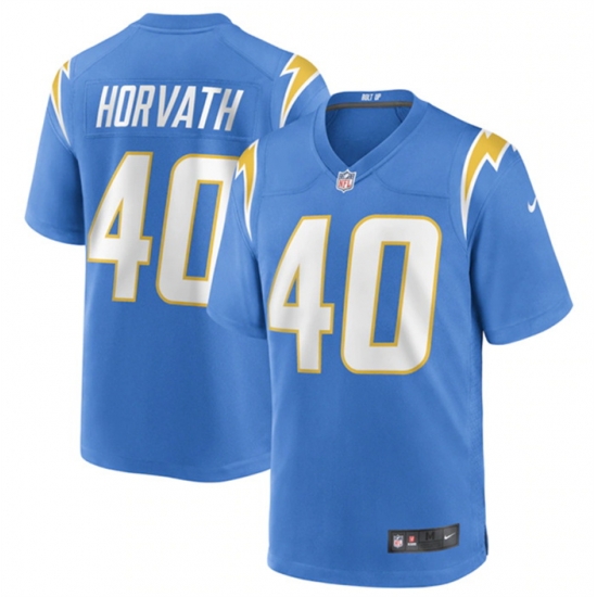 Men Los Angeles Chargers 40 Zander Horvath 2022 Blue Stitched Football Game Jersey Men Los Angeles Chargers 40 Zander Horvath 2022 Blue Stitched Football Game Jersey