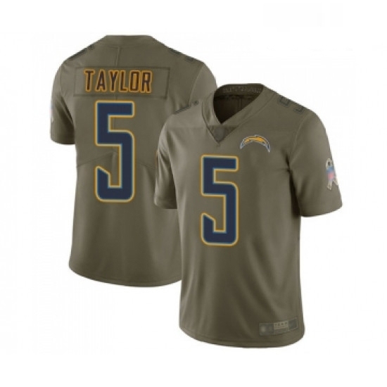 Men Los Angeles Chargers 5 Tyrod Taylor Limited Olive 2017 Salute to Service Football Jersey Men Los Angeles Chargers 5 Tyrod Taylor Limited Olive 2017 Salute to Service Football Jersey