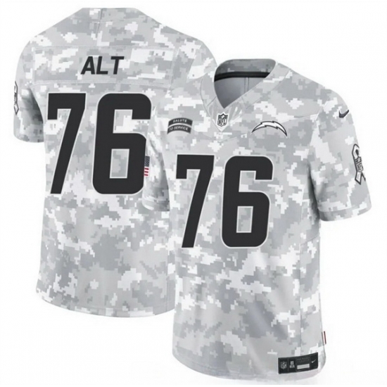 Men Los Angeles Chargers 76 Joe Alt 2024 F U S E Arctic Camo Salute To Service Limited Stitched Football Jersey Men Los Angeles Chargers 76 Joe Alt 2024 F U S E Arctic Camo Salute To Service Limited Stitched Football Jersey