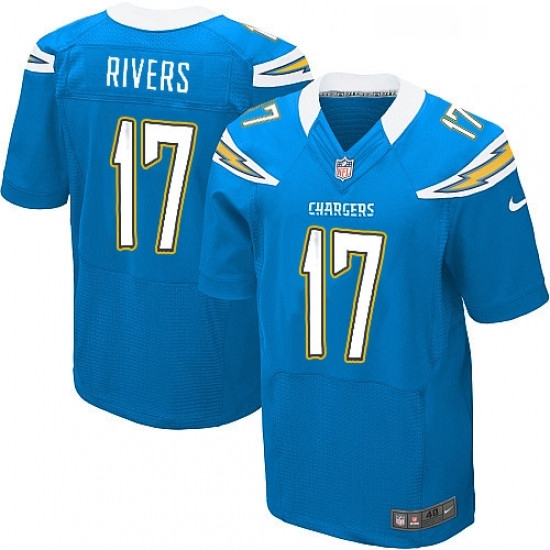Men Nike Los Angeles Chargers 17 Philip Rivers Elite Electric Blue Alternate NFL Jersey Men Nike Los Angeles Chargers 17 Philip Rivers Elite Electric Blue Alternate NFL Jersey