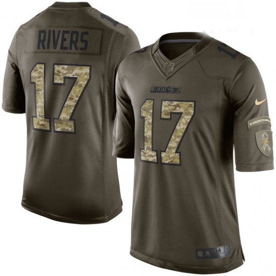 Men Nike Los Angeles Chargers 17 Philip Rivers Limited Green Salute to Service NFL Jersey Men Nike Los Angeles Chargers 17 Philip Rivers Limited Green Salute to Service NFL Jersey