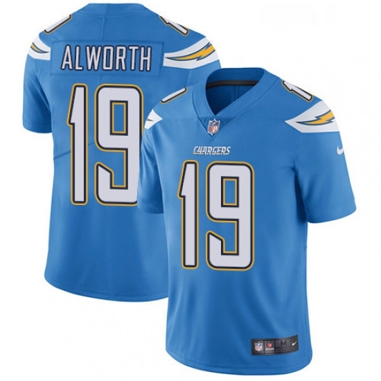 Men Nike Los Angeles Chargers 19 Lance Alworth Electric Blue Alternate Vapor Untouchable Limited Player NFL Jersey Men Nike Los Angeles Chargers 19 Lance Alworth Electric Blue Alternate Vapor Untouchable Limited Player NFL Jersey