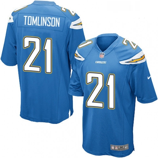 Men Nike Los Angeles Chargers 21 LaDainian Tomlinson Game Electric Blue Alternate NFL Jersey Men Nike Los Angeles Chargers 21 LaDainian Tomlinson Game Electric Blue Alternate NFL Jersey
