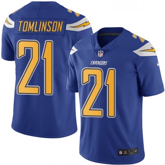 Men Nike Los Angeles Chargers 21 LaDainian Tomlinson Limited Electric Blue Rush Vapor Untouchable NFL Jersey Men Nike Los Angeles Chargers 21 LaDainian Tomlinson Limited Electric Blue Rush Vapor Untouchable NFL Jersey