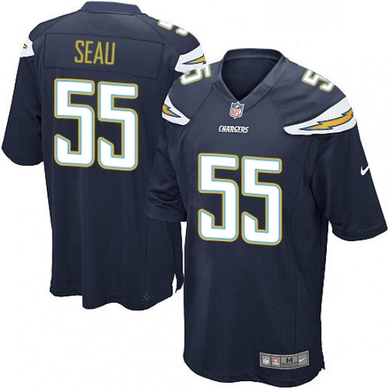 Men Nike Los Angeles Chargers 55 Junior Seau Game Navy Blue Team Color NFL Jersey Men Nike Los Angeles Chargers 55 Junior Seau Game Navy Blue Team Color NFL Jersey