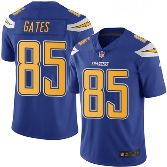 Men Nike Los Angeles Chargers 85 Antonio Gates Limited Electric Blue Rush Vapor Untouchable NFL Jersey Men Nike Los Angeles Chargers 85 Antonio Gates Limited Electric Blue Rush Vapor Untouchable NFL Jersey