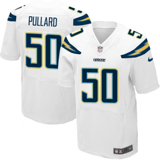 Mens Nike Los Angeles Chargers #50 Hayes Pullard White Elite Jersey Mens Nike Los Angeles Chargers #50 Hayes Pullard White Elite Jersey