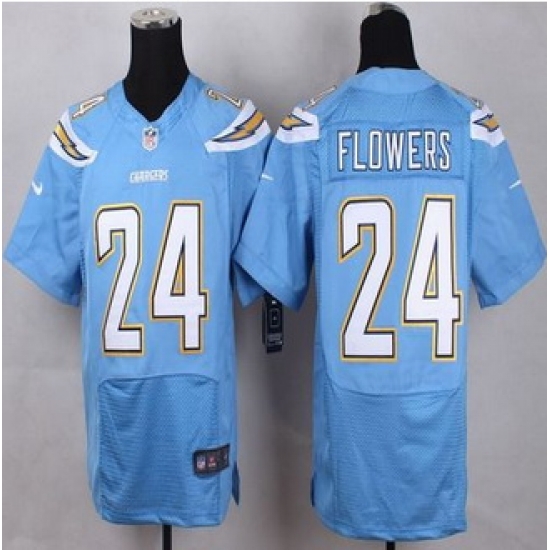 New San Diego Chrgers #24 Brandon Flowers Electric Blue Alternate Men Stitched NFL New Elite Jersey New San Diego Chrgers #24 Brandon Flowers Electric Blue Alternate Men Stitched NFL New Elite Jersey