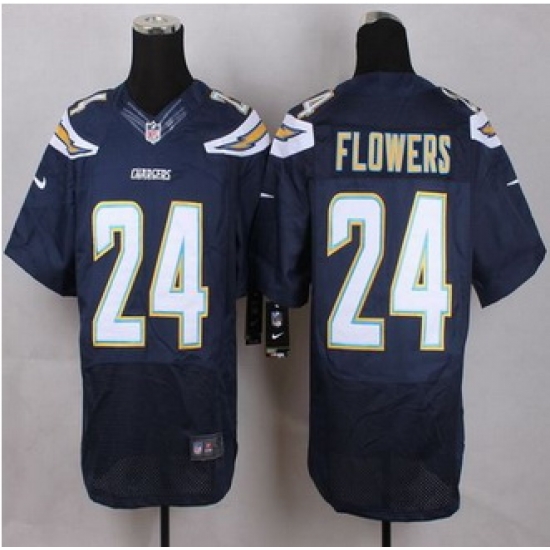 New San Diego Chrgers #24 Brandon Flowers Navy Blue Team Color Men Stitched NFL New Elite Jersey New San Diego Chrgers #24 Brandon Flowers Navy Blue Team Color Men Stitched NFL New Elite Jersey