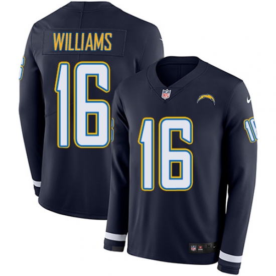 Nike Chargers #16 Tyrell Williams Navy Blue Team Color Men Stitched NFL Limited Therma Long Sleeve Jersey Nike Chargers #16 Tyrell Williams Navy Blue Team Color Men Stitched NFL Limited Therma Long Sleeve Jersey