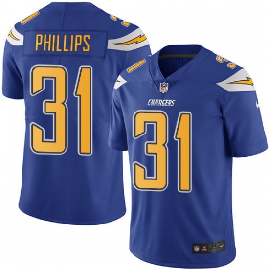 Nike Chargers 31 Adrian Phillips Electric Blue Mens Stitched NFL Limited Rush Jersey Nike Chargers 31 Adrian Phillips Electric Blue Mens Stitched NFL Limited Rush Jersey