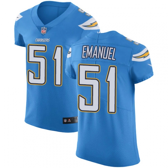 Nike Chargers #51 Kyle Emanuel Electric Blue Alternate Mens Stitched NFL Vapor Untouchable Elite Jersey Nike Chargers #51 Kyle Emanuel Electric Blue Alternate Mens Stitched NFL Vapor Untouchable Elite Jersey