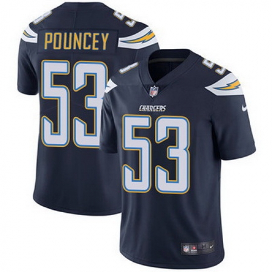 Nike Chargers #53 Mike Pouncey Navy Blue Team Color Mens Stitched NFL Vapor Untouchable Limited Jersey Nike Chargers #53 Mike Pouncey Navy Blue Team Color Mens Stitched NFL Vapor Untouchable Limited Jersey