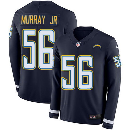 Nike Chargers 56 Kenneth Murray Jr Navy Blue Team Color Men Stitched NFL Limited Therma Long Sleeve Jersey Nike Chargers 56 Kenneth Murray Jr Navy Blue Team Color Men Stitched NFL Limited Therma Long Sleeve Jersey