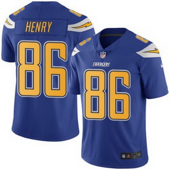 Nike Chargers #86 Hunter Henry Electric Blue Mens Stitched NFL Limited Rush Jersey Nike Chargers #86 Hunter Henry Electric Blue Mens Stitched NFL Limited Rush Jersey