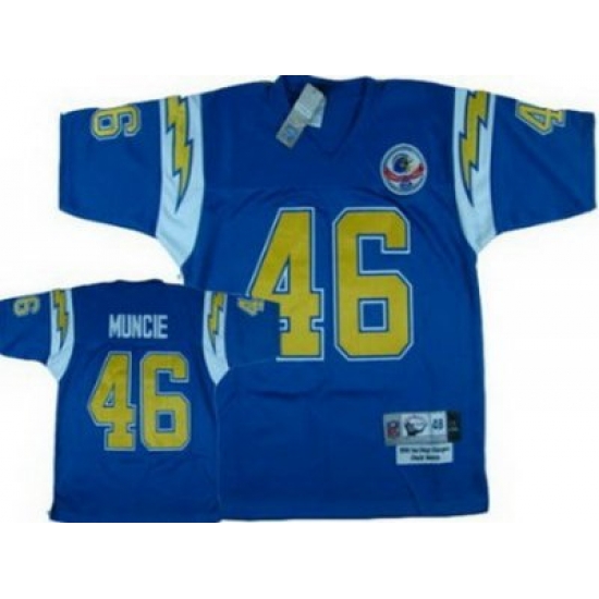 San Diego Chargers 46 Chuck Muncie Blue Throwback Jersey San Diego Chargers 46 Chuck Muncie Blue Throwback Jersey