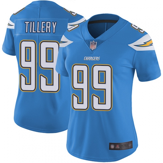 Chargers 99 Jerry Tillery Electric Blue Alternate Women Stitched Football Vapor Untouchable Limited Jersey Chargers 99 Jerry Tillery Electric Blue Alternate Women Stitched Football Vapor Untouchable Limited Jersey