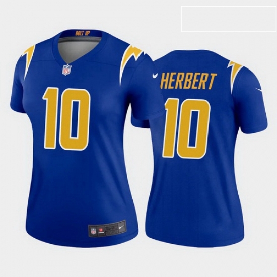 Women Nike Los Angeles Chargers 10 Justin Herbert Blue Alternate Vapor Limited Jersey Women Nike Los Angeles Chargers 10 Justin Herbert Blue Alternate Vapor Limited Jersey