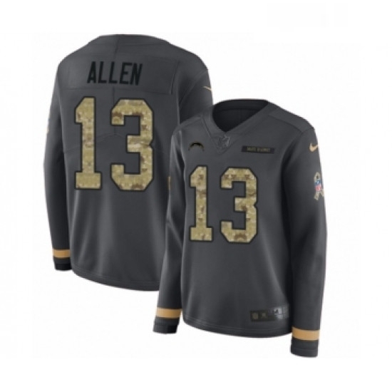 Womens Nike Los Angeles Chargers 13 Keenan Allen Limited Black Salute to Service Therma Long Sleeve NFL Jersey Womens Nike Los Angeles Chargers 13 Keenan Allen Limited Black Salute to Service Therma Long Sleeve NFL Jersey