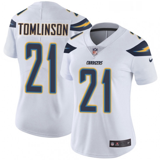 Womens Nike Los Angeles Chargers 21 LaDainian Tomlinson Elite White NFL Jersey