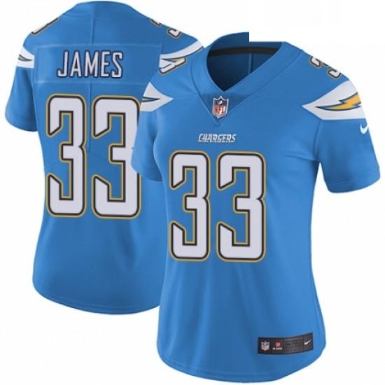 Womens Nike Los Angeles Chargers 33 Derwin James Electric Blue Alternate Vapor Untouchable Elite Player NFL Jersey Womens Nike Los Angeles Chargers 33 Derwin James Electric Blue Alternate Vapor Untouchable Elite Player NFL Jersey