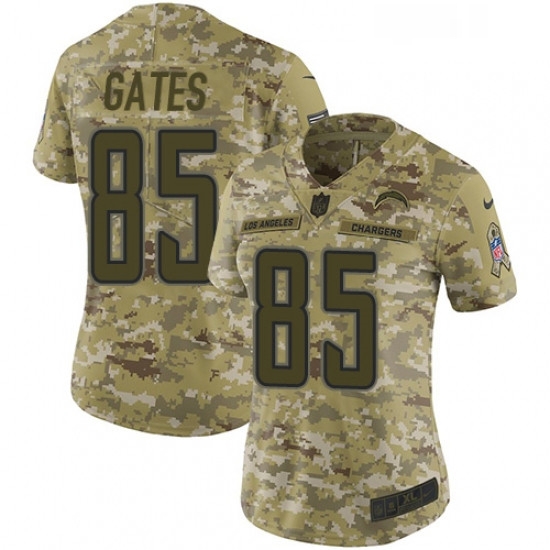 Womens Nike Los Angeles Chargers 85 Antonio Gates Limited Camo 2018 Salute to Service NFL Jersey Womens Nike Los Angeles Chargers 85 Antonio Gates Limited Camo 2018 Salute to Service NFL Jersey