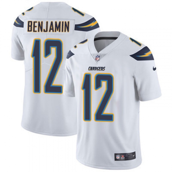 Youth Nike Chargers #12 Travis Benjamin White Stitched NFL Vapor Untouchable Limited Jersey Youth Nike Chargers #12 Travis Benjamin White Stitched NFL Vapor Untouchable Limited Jersey
