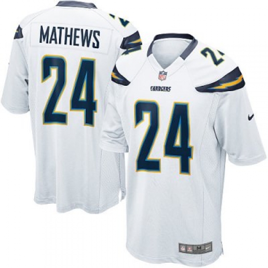 Youth Nike San Diego Chargers 24# Ryan Mathews Game White Color Jersey (S-XL) Youth Nike San Diego Chargers 24# Ryan Mathews Game White Color Jersey (S-XL)