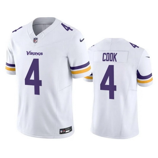Men Minnesota Vikings 4 Dalvin Cook White 2023 F.U.S.E. Vapor Untouchable Stitched Jersey Men Minnesota Vikings 4 Dalvin Cook White 2023 F.U.S.E. Vapor Untouchable Stitched Jersey