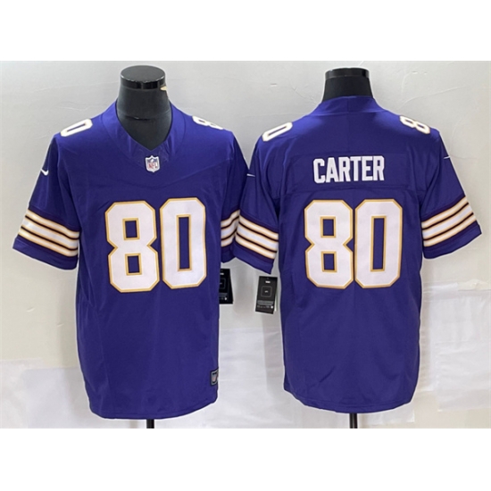 Men Minnesota Vikings 80 Cris Carter Purple 2023 F U S E Vapor Untouchable Limited Stitched Jersey Men Minnesota Vikings 80 Cris Carter Purple 2023 F U S E Vapor Untouchable Limited Stitched Jersey